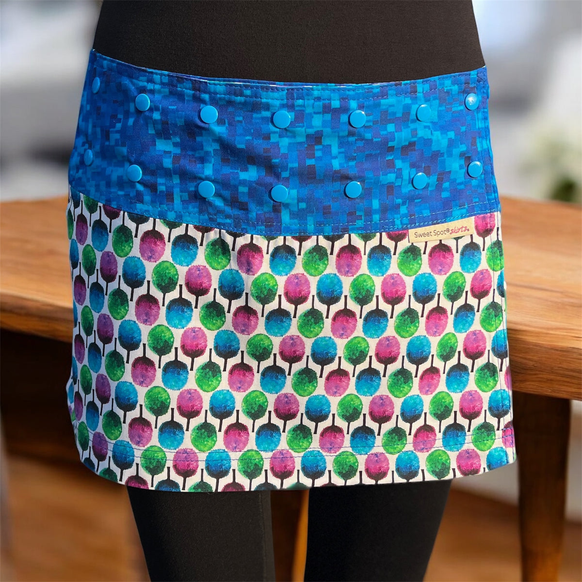 Blue Pickleball Paddle Athletic Skirt