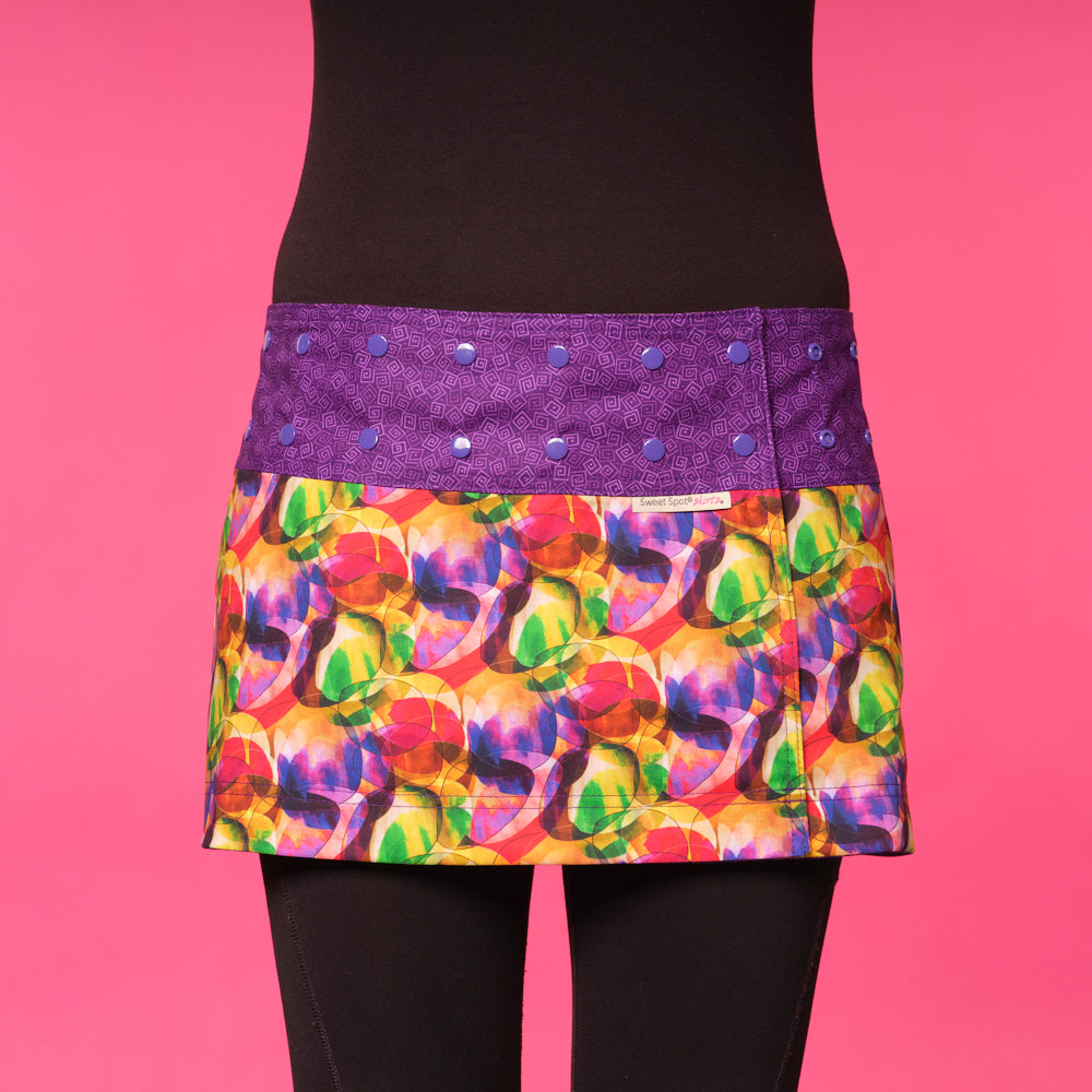 Colorful Bubbles Athletic Skirt